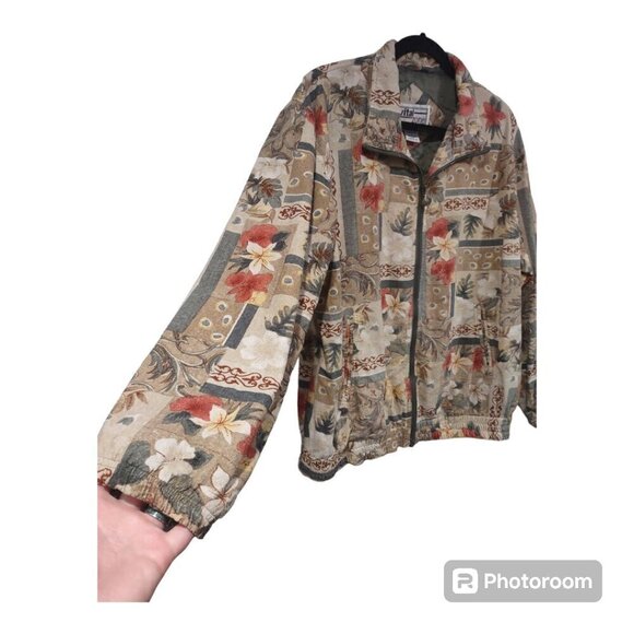 Vital Zone Vintage Women's Silk Jacket Size Large - Picture 3 of 9